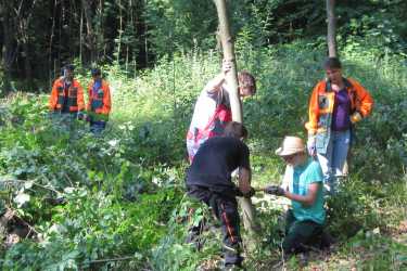 Arbeitseinsatz im Waldschulheim