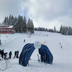 Siebtklässler haben Spaß im Schnee