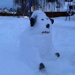 Schneeskulpturen im Kunstunterricht