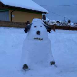 Schneeskulpturen im Kunstunterricht