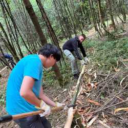 8R pflegt den Forst im Waldschulheim